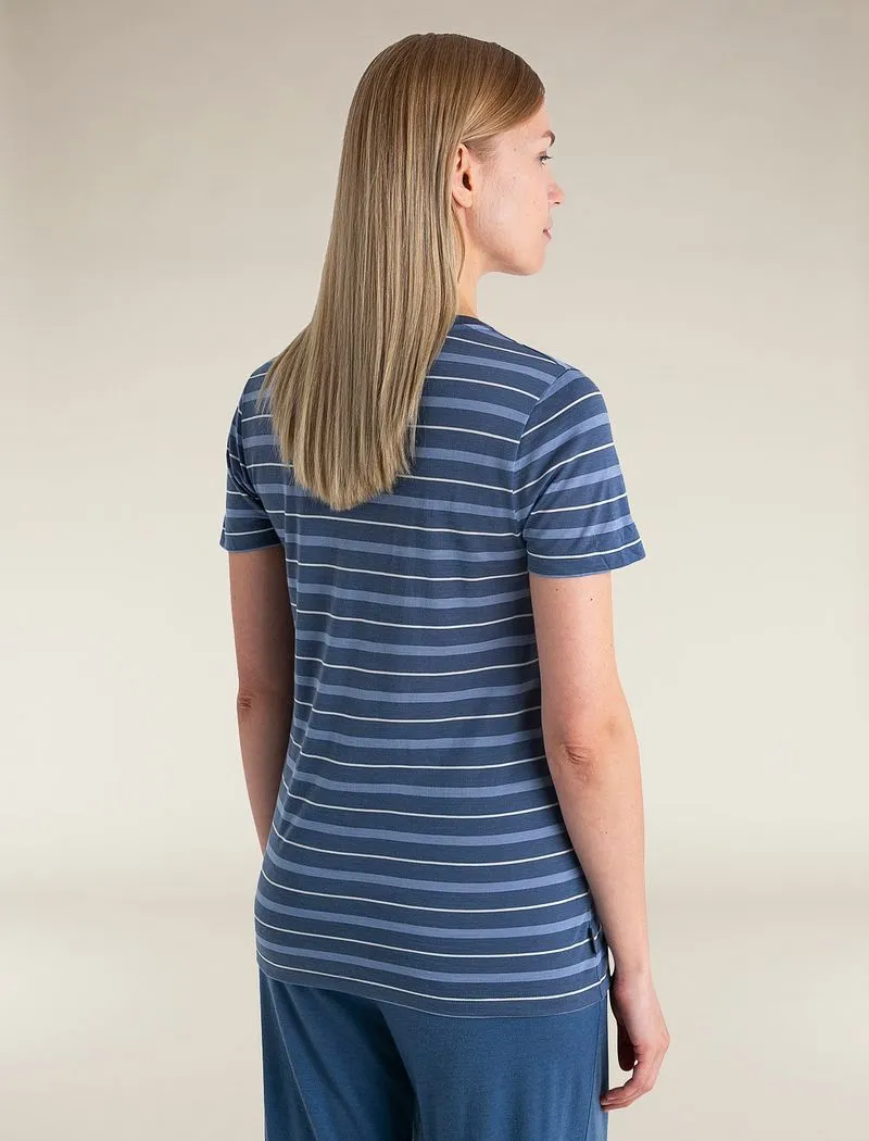 Icebreaker Merino Blend Wave T-Shirt Stripe - Woman - Dawn/kyanite - Size XS sold by Icebreaker product image thumbnail 2