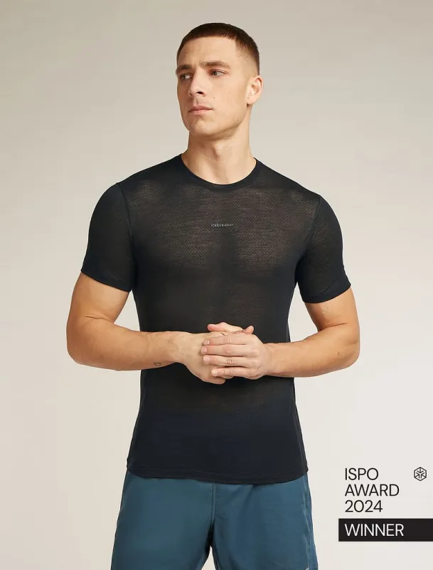 Icebreaker Merino Blend 75 Cool-Lite™ Featherlight™ Short Sleeve T-Shirt - Man - Black - Size XL sold by Icebreaker