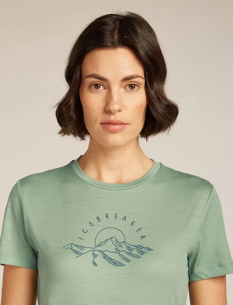 Icebreaker Merino 150 Tech Lite Short Sleeve T-Shirt Sunrise Summit - Woman - Seaglass - Size S sold by Icebreaker product image thumbnail 5