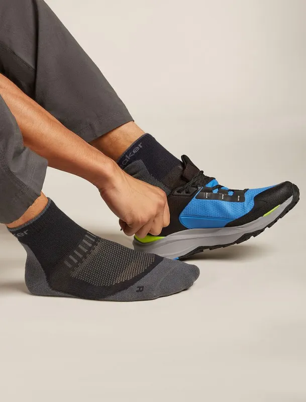 Icebreaker Merino Hike+ Light Mini Socks - Man - Black/obsidian - Size M sold by Icebreaker