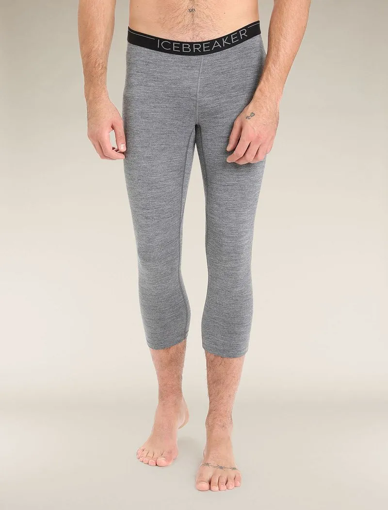 Icebreaker Merino 200 Oasis 3/4 Thermal Leggings - Man - Gritstone Heather - Size M sold by Icebreaker