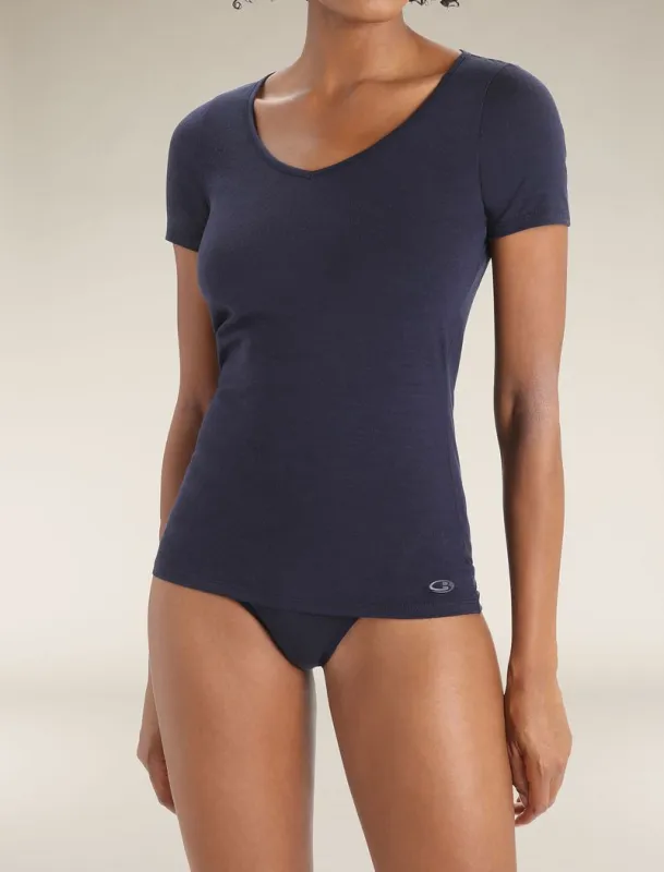 Icebreaker Merino 150 Siren Short Sleeve Sweetheart - Woman - Midnight Navy - Size S made by Icebreaker