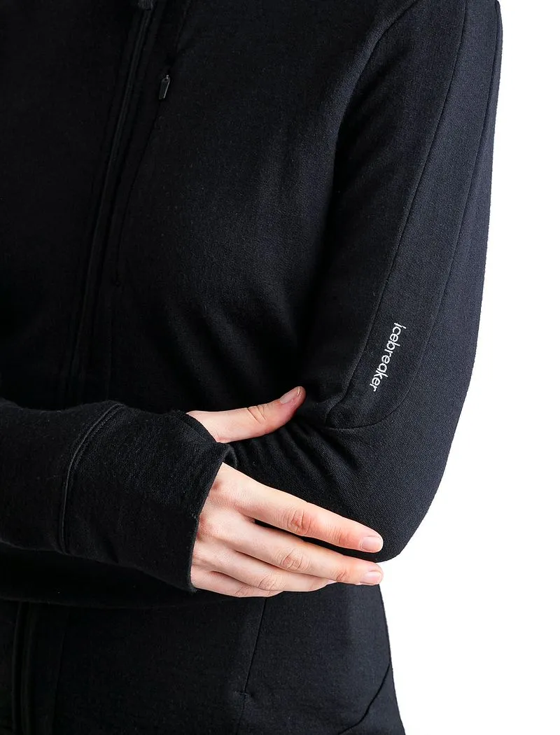 Icebreaker Merino 260 Quantum Long Sleeve Zip Jacket - Woman - Black - Size XXXL sold by Icebreaker product image thumbnail 4
