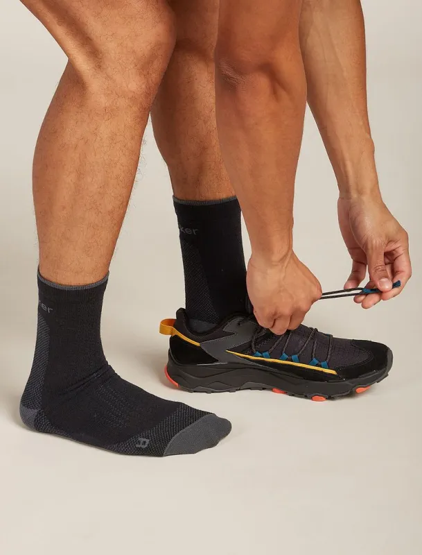 Icebreaker Merino Hike+ Ultralight Socks Quarter - Man - Black/obsidian - Size L sold by Icebreaker