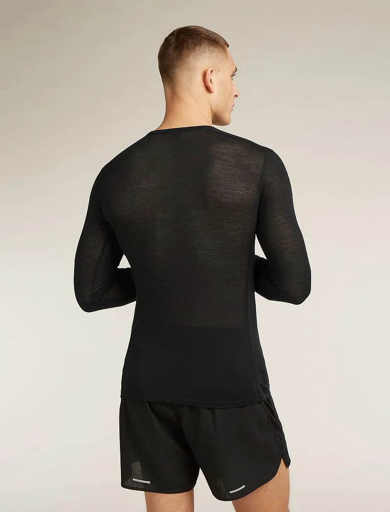 Icebreaker Merino Blend 75 Cool-Lite™ Featherlight™ Long Sleeve Crew Thermal Top - Man - Black - Size XXL sold by Icebreaker product image thumbnail 2