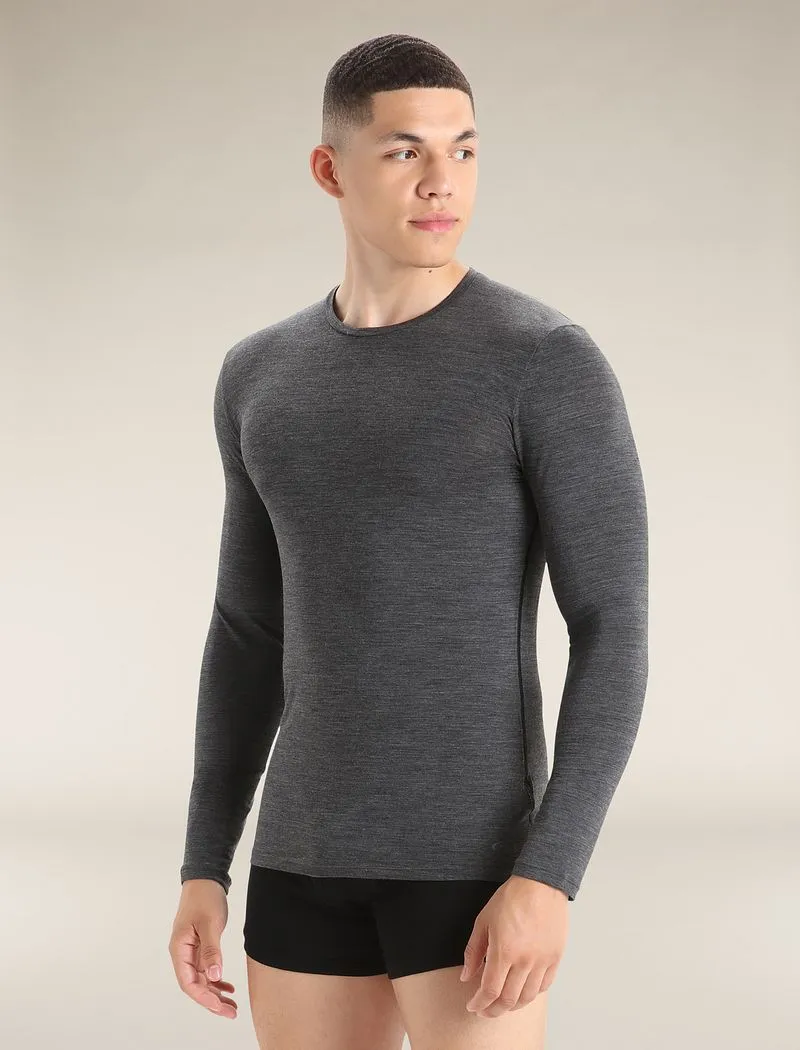 Icebreaker Merino 150 Anatomica Long Sleeve Crew Top - Man - Jet Heather - Size M sold by Icebreaker