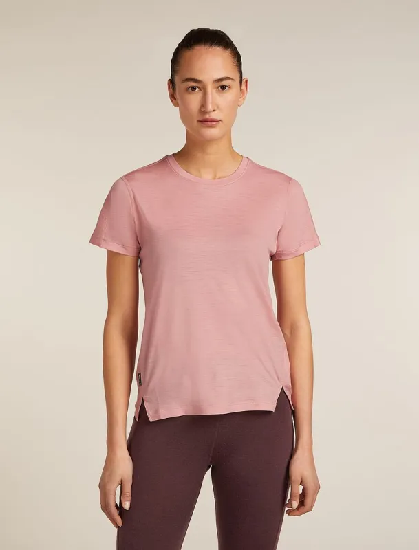 Icebreaker 150 MerinoFine™ Ace Short Sleeve T-Shirt - Woman - Blush - Size L sold by Icebreaker