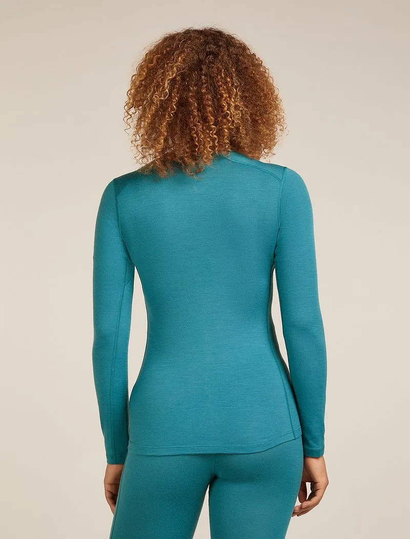 Icebreaker Merino 200 Oasis Long Sleeve Crew Thermal Top - Woman - Topaz - Size L sold by Icebreaker product image thumbnail 2