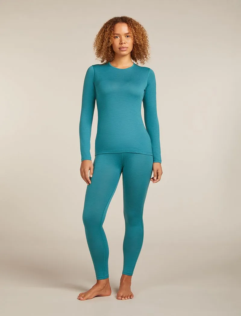 Icebreaker Merino 200 Oasis Long Sleeve Crew Thermal Top - Woman - Topaz - Size L sold by Icebreaker product image thumbnail 3