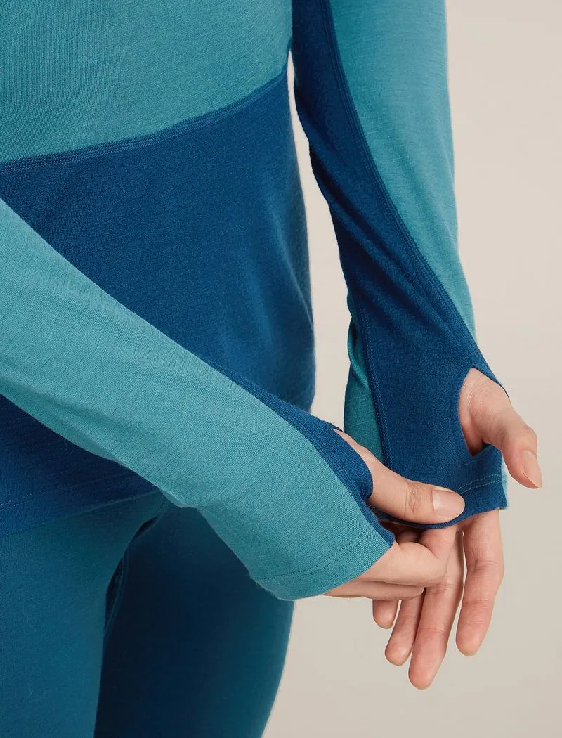 Icebreaker Merino 200 ZoneKnit™ Long Sleeve Crew Thermal Top - Man - Atlantis/topaz - Size XXL sold by Icebreaker product image thumbnail 5