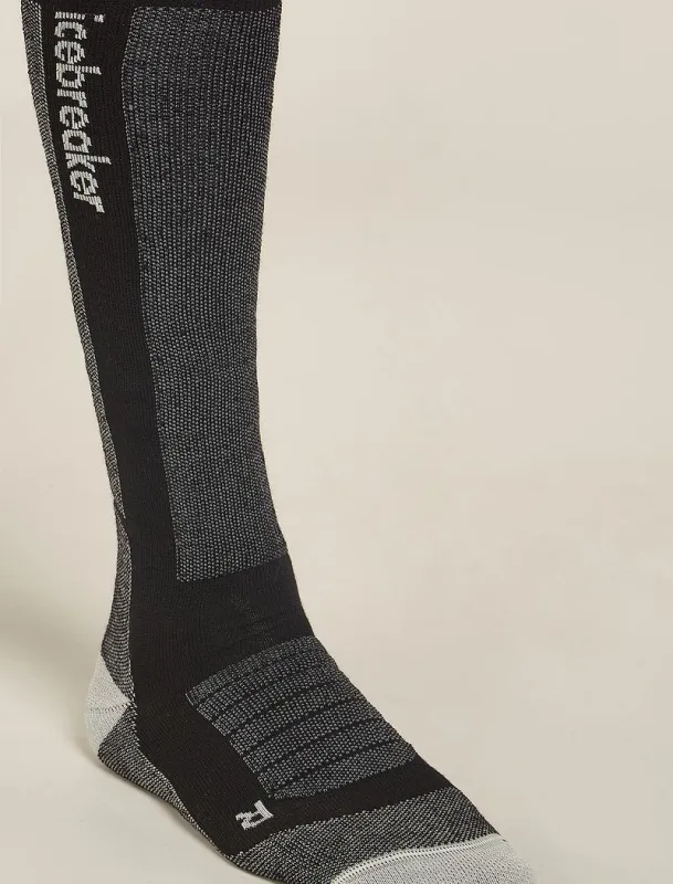 Icebreaker Merino Ski+ Medium Over The Calf Socks - Man - Black/ether - Size S sold by Icebreaker