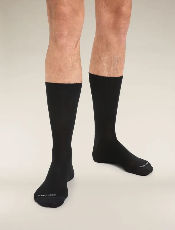 Icebreaker Merino Lifestyle Fine Gauge Crew Socks - Man - Black - Size LXL sold by Icebreaker