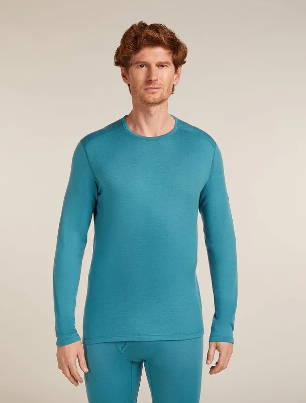 Icebreaker Merino 260 Tech Long Sleeve Crew Thermal Top - Man - Topaz - Size XXXL sold by Icebreaker