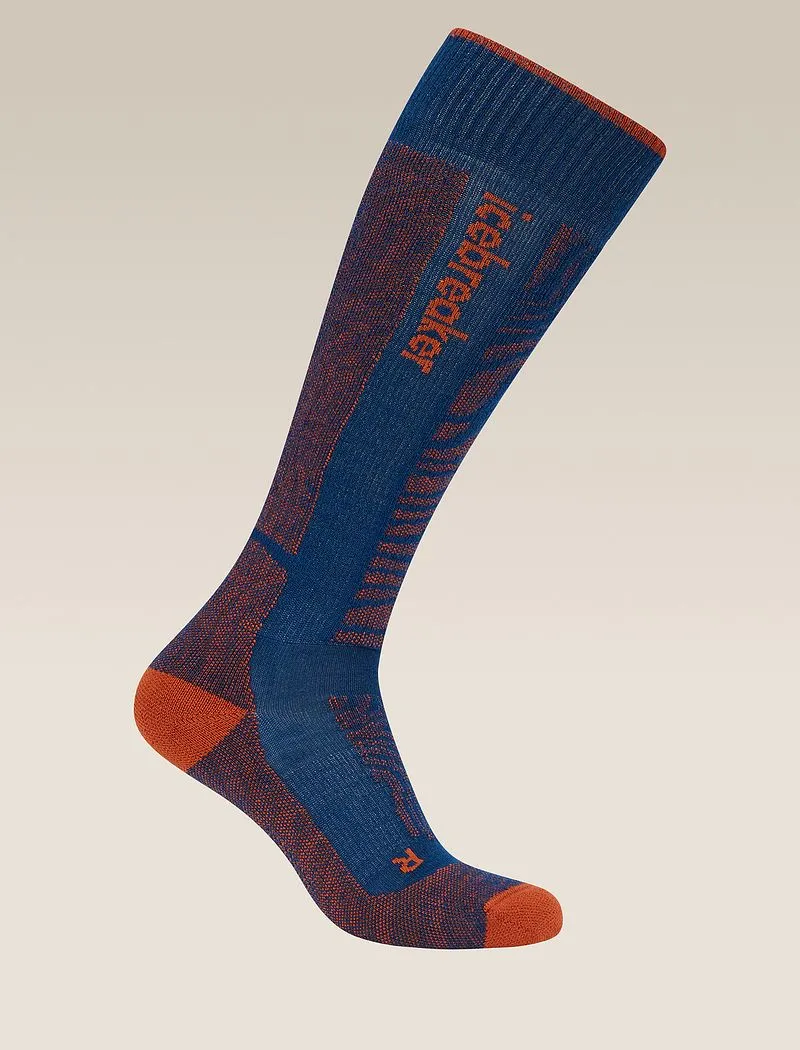 Icebreaker Merino Blend Ski+ Medium Over The Calf Mountain Contour Socks - Man - Atlantis/agate - Size M sold by Icebreaker product image thumbnail 2