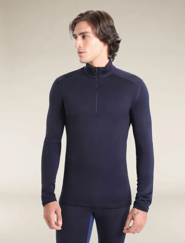 Icebreaker Merino 260 Tech Long Sleeve Half Zip Thermal Top - Man - Midnight Navy - Size L sold by Icebreaker