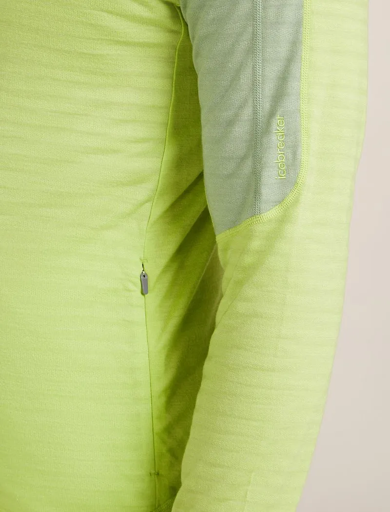 Icebreaker Merino Blend 300 RealFleece™ Descender Long Sleeve Zip Jacket - Man - Peridot/seaglass - Size M sold by Icebreaker product image thumbnail 5