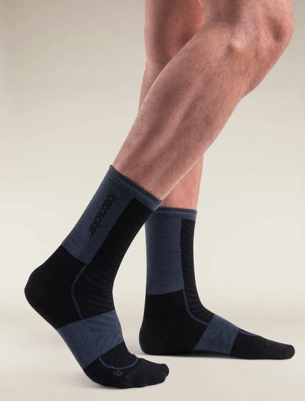 Icebreaker Merino Blend Run+ Ultralight Crew Socks - Man - Black/graphite - Size L sold by Icebreaker