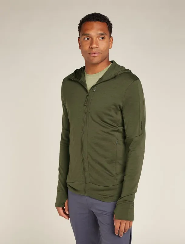 Icebreaker Merino 260 Quantum Long Sleeve Zip Hoodie - Man - Loden - Size L sold by Icebreaker