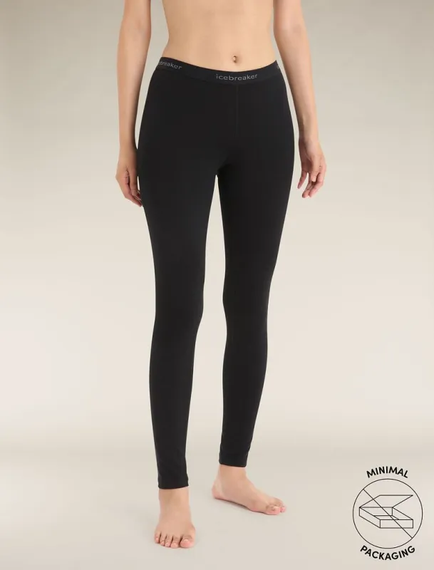 Icebreaker Merino 200 Oasis Thermal Leggings - Woman - Black Unboxed - Size L sold by Icebreaker