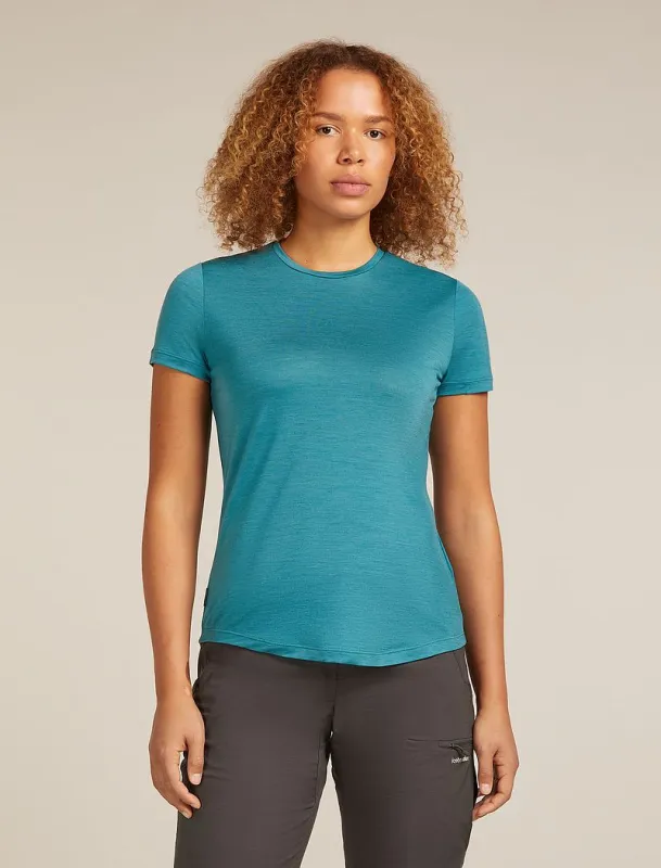 Icebreaker Merino Blend 125 Cool-Lite™ Sphere Short Sleeve T-Shirt - Woman - Topaz - Size M sold by Icebreaker