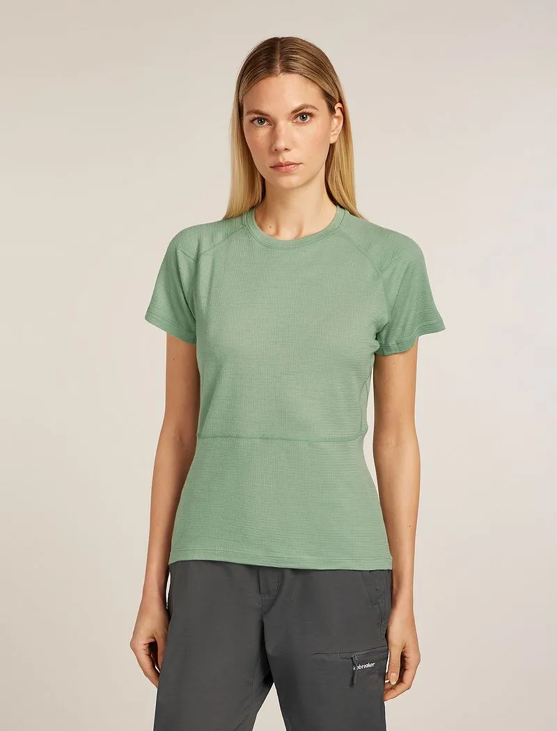Icebreaker Merino 200 Waffle Elevation Short Sleeve T-Shirt - Woman - Seaglass - Size S sold by Icebreaker