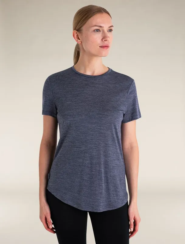 Icebreaker Merino Blend 125 Cool-Lite™ Sphere Short Sleeve T-Shirt - Woman - Midnight Navy Heather - Size XL sold by Icebreaker