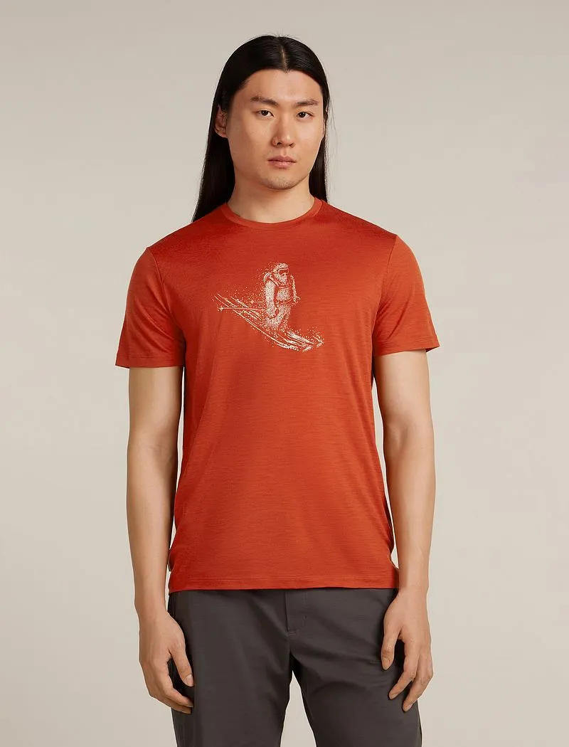 Icebreaker Merino 150 Tech Lite Short Sleeve T-Shirt Skiing Yeti - Man - Agate - Size L sold by Icebreaker