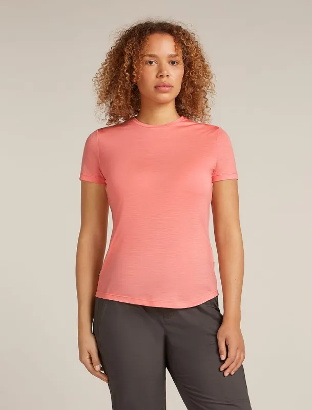 Icebreaker Merino Blend 125 Cool-Lite™ Sphere Short Sleeve T-Shirt - Woman - Acid Pink - Size XL sold by Icebreaker