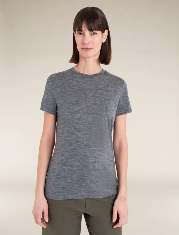 Icebreaker Merino 150 Tech Lite Short Sleeve T-Shirt - Woman - Gritstone Heather - Size L sold by Icebreaker