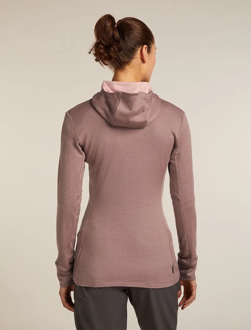 Icebreaker Merino 260 Quantum Long Sleeve Zip Hoodie - Woman - Summit/blush - Size L sold by Icebreaker product image thumbnail 2