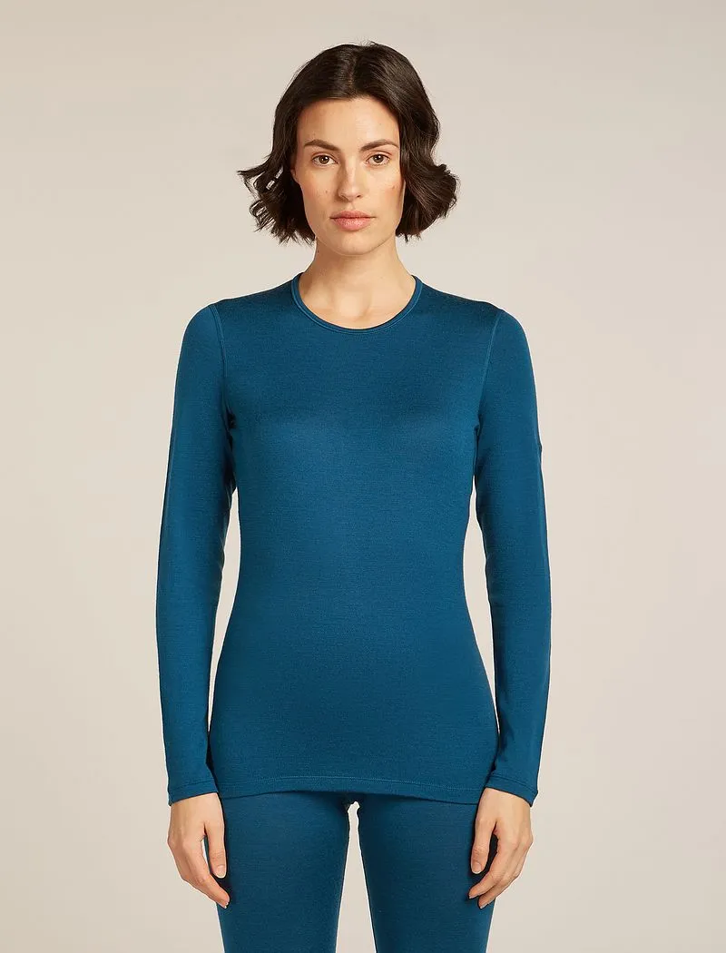 Icebreaker Merino 260 Tech Long Sleeve Crew Thermal Top - Woman - Atlantis - Size XXL sold by Icebreaker