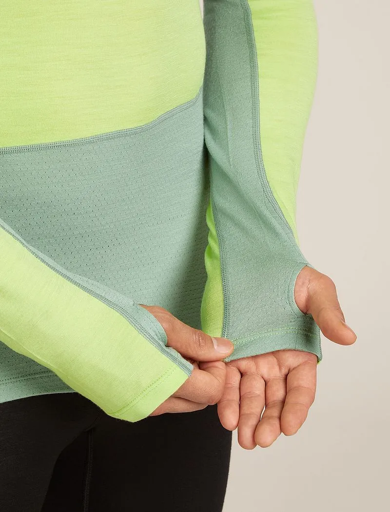 Icebreaker Merino 200 ZoneKnit™ Long Sleeve Crew Thermal Top - Man - Seaglass/peridot - Size M sold by Icebreaker product image thumbnail 5