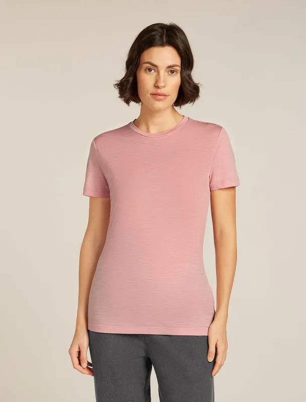 Icebreaker Merino 150 Tech Lite Short Sleeve T-Shirt - Woman - Blush - Size M sold by Icebreaker