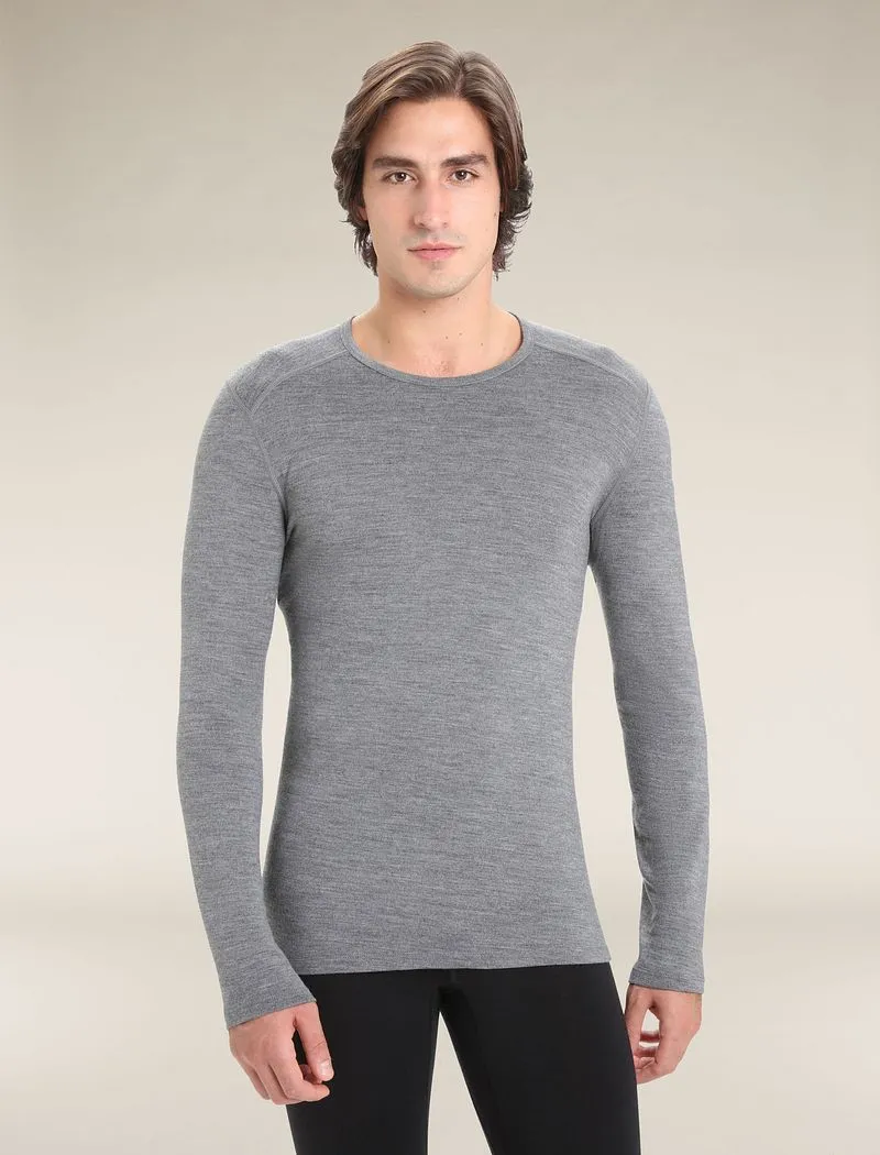 Icebreaker Merino 260 Tech Long Sleeve Crew Thermal Top - Man - Gritstone Heather - Size XXXL sold by Icebreaker