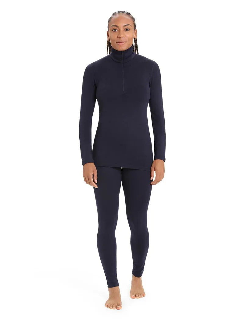 Icebreaker Merino 260 Tech Long Sleeve Half Zip Thermal Top - Woman - Midnight Navy - Size XL sold by Icebreaker product image thumbnail 3