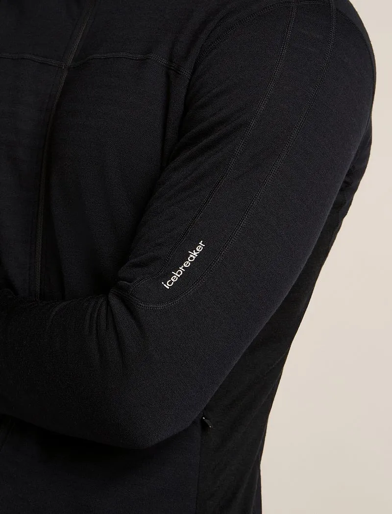 Icebreaker Merino Blend 300 RealFleece™ Descender Long Sleeve Zip Jacket - Man - Black - Size M sold by Icebreaker product image thumbnail 5