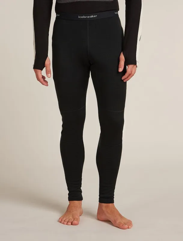 Icebreaker Merino 200 Oasis+ Thermal Leggings - Man - Black/undyed - Size L sold by Icebreaker