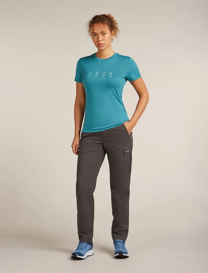 Icebreaker Merino 150 Tech Lite Short Sleeve T-Shirt Snow Day - Woman - Topaz - Size XL sold by Icebreaker product image thumbnail 3