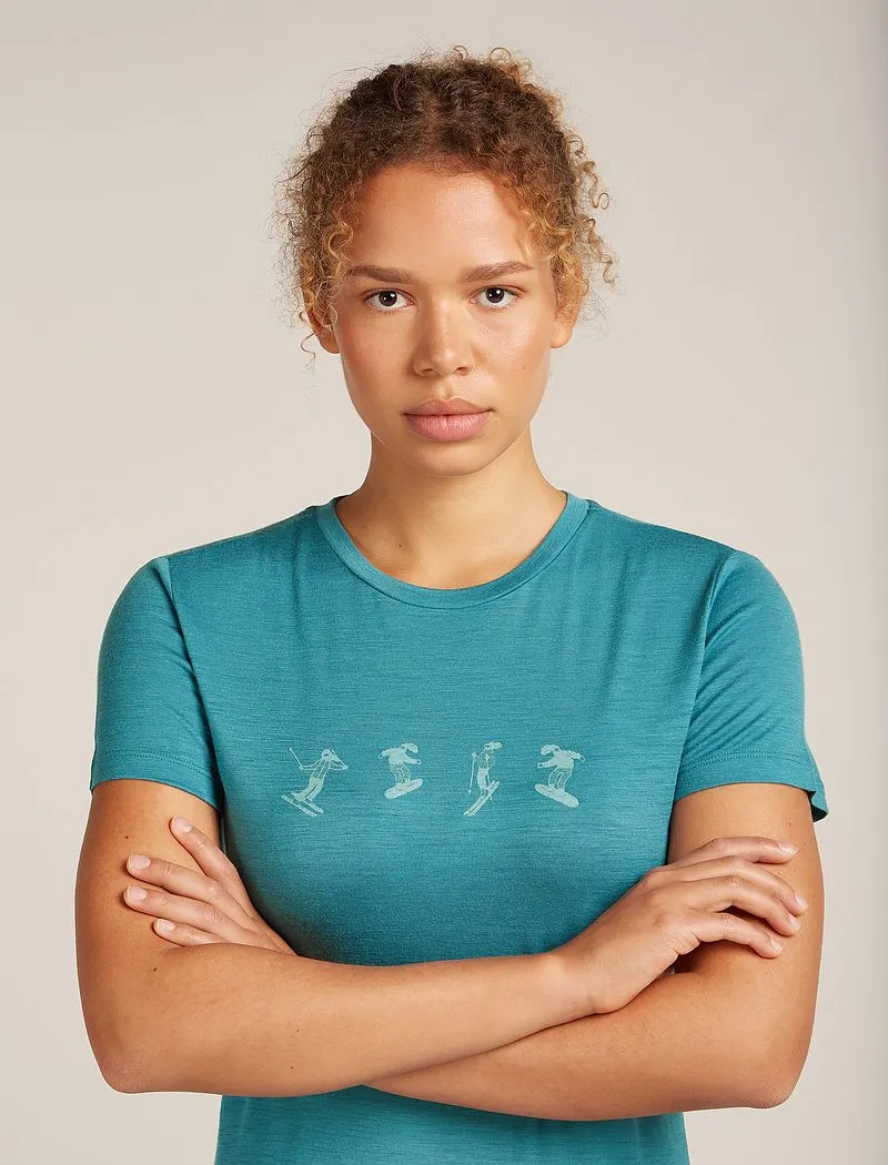 Icebreaker Merino 150 Tech Lite Short Sleeve T-Shirt Snow Day - Woman - Topaz - Size XL sold by Icebreaker product image thumbnail 5