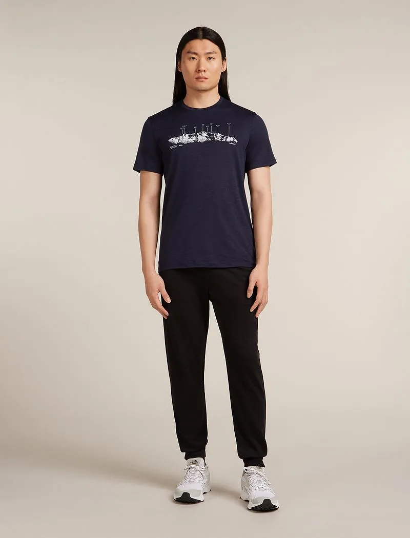 Icebreaker Merino 150 Tech Lite Short Sleeve T-Shirt The Peaks - Man - Midnight Navy - Size S sold by Icebreaker product image thumbnail 3