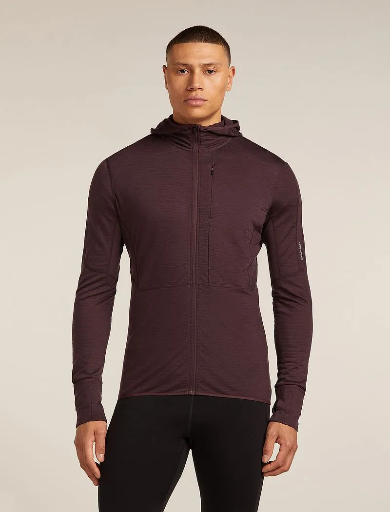 Icebreaker Merino Blend 200 Realfleece™ Descender Long Sleeve Zip Hoodie - Man - Java - Size M sold by Icebreaker