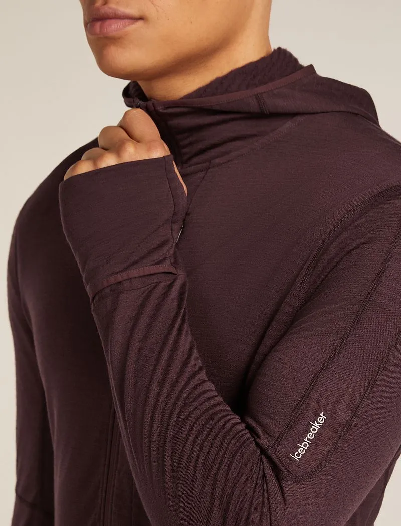 Icebreaker Merino Blend 200 Realfleece™ Descender Long Sleeve Zip Hoodie - Man - Java - Size M sold by Icebreaker product image thumbnail 5