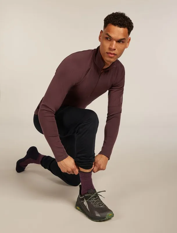 Icebreaker Merino Hike+ Heavy Crew Socks - Man - Java/black - Size S sold by Icebreaker