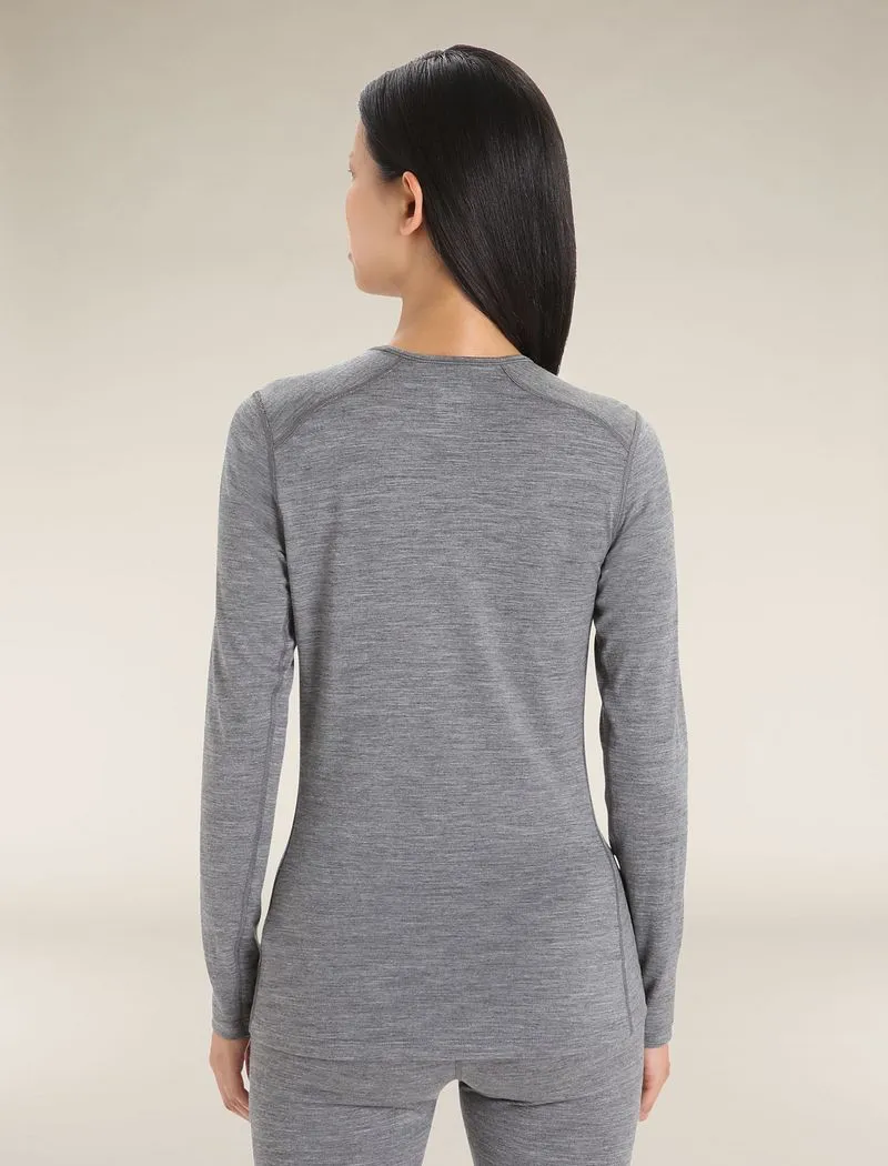 Icebreaker Merino 200 Oasis Long Sleeve Crew Thermal Top - Woman - Gritstone Heather - Size XS sold by Icebreaker product image thumbnail 2