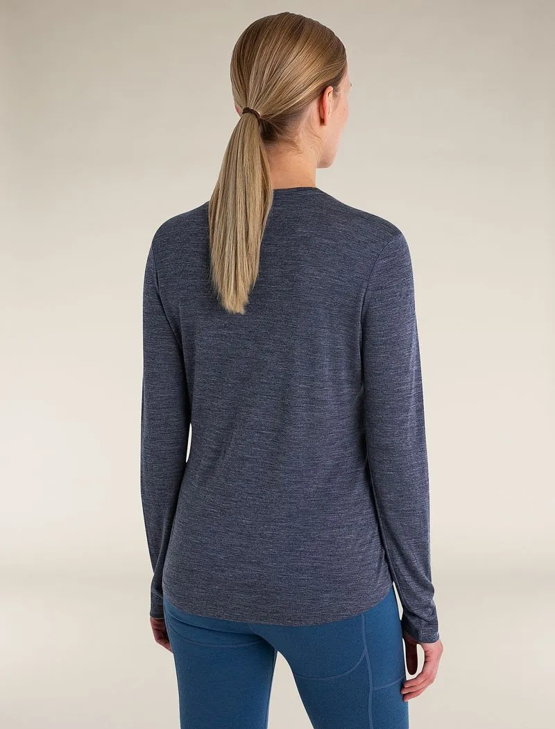 Icebreaker Merino Blend 125 Cool-Lite™ Sphere Long Sleeve T-Shirt - Woman - Midnight Navy Heather - Size XS sold by Icebreaker product image thumbnail 2