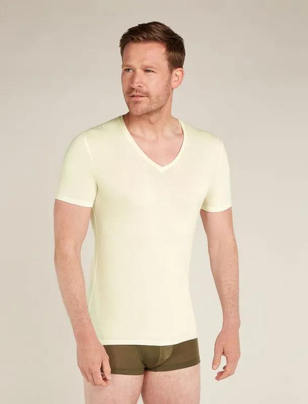 Icebreaker Merino 150 Anatomica Short Sleeve V Neck Top - Man - Undyed - Size XL sold by Icebreaker