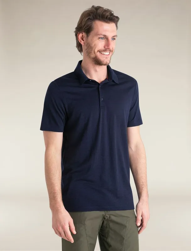 Icebreaker Merino 150 Tech Lite Short Sleeve Polo - Man - Midnight Navy - Size S made by Icebreaker