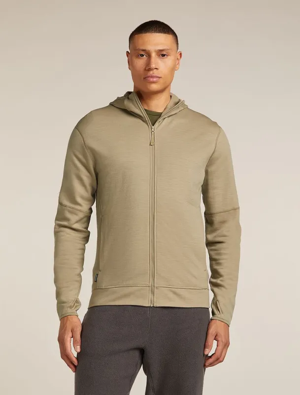 Icebreaker Merino 360 Realfleece™ Elemental Long Sleeve Zip Hoodie - Man - Flagstone - Size XL sold by Icebreaker