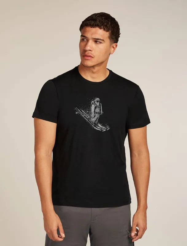 Icebreaker Merino 150 Tech Lite Short Sleeve T-Shirt Skiing Yeti - Man - Black - Size S sold by Icebreaker