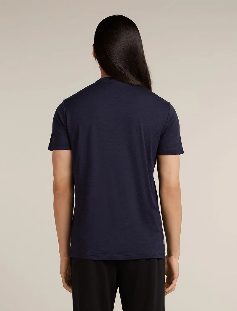 Icebreaker Merino 150 Tech Lite Short Sleeve T-Shirt The Peaks - Man - Midnight Navy - Size M sold by Icebreaker product image thumbnail 2